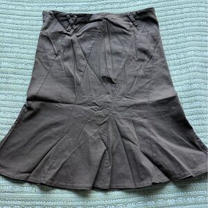 VINTAGE ITALIAN Brown Pleated mid length Skirt